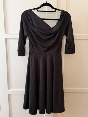 Black Halo Jackie O Swing Dress, Black, Size 4